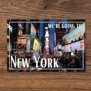 We're Going to New York - Surprise Trip Gift Reveal Standard Size Postcard