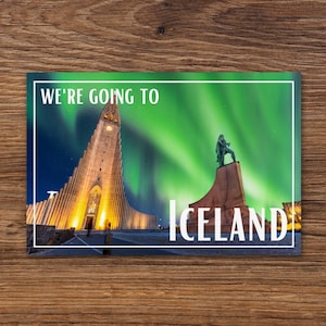 We're Going to Iceland - Surprise Trip Gift Reveal Standard Size Postcard