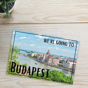 We're Going to Budapest Postcard Design - Instant Download SVG PNG JPG Digital Download