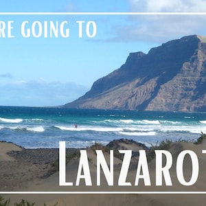 We're Going to Lanzarote Postcard Design - Instant Download SVG PNG JPG Digital Download