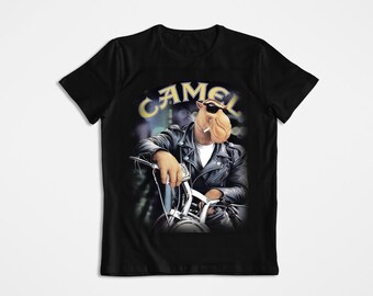Vintage Graphic T-Shirt, Camel Cigarettes, Retro, Poster