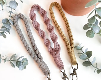 Portachiavi da polso Macrame, Portachiavi da polso Boho Macrame, Portachiavi Macrame, Portachiavi Boho per lei, Bracciale Macrame, Regalo per lei