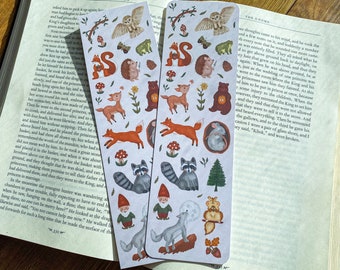 Woodland bookmark, Classic bookmark, Cute bookmark, Book worm gift, Forest bookmark, Cottagecore bookmark, Cozy bookmark, Forestcore