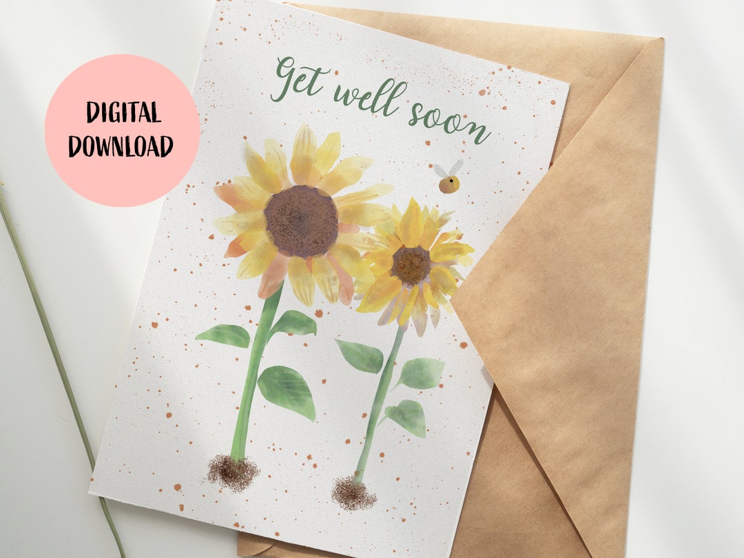 PRINTABLE CARD, Get Well Soon Card Download, Get Well Soon Digital ...