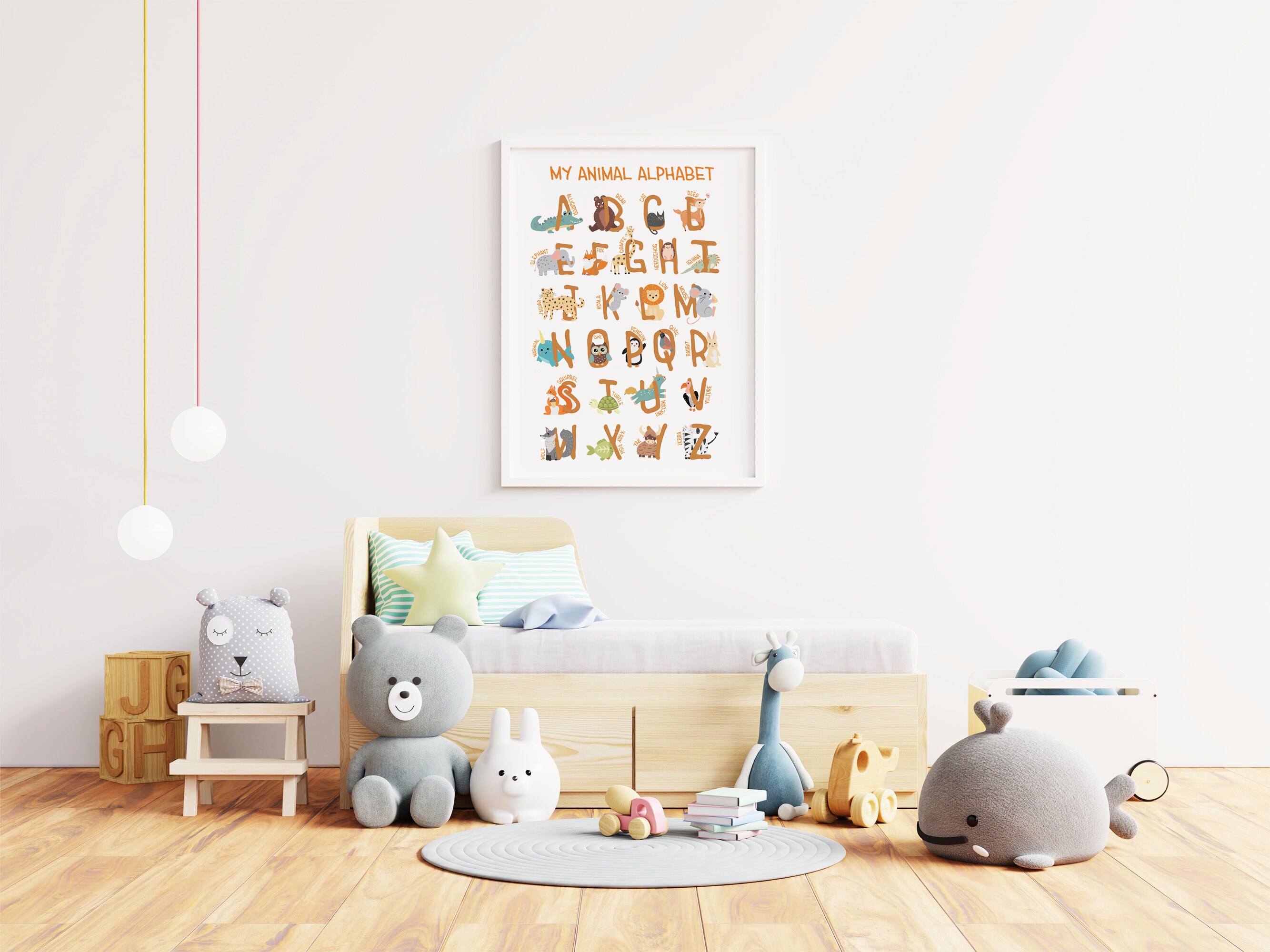 PRINTABLE My Animal Alphabet Boho Alphabet Poster Bedroom - Etsy
