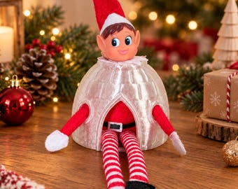 3D Printed Elf Igloo Prop, Frosted Christmas Elf House, Elf Arrival Decoration, Return of the Elves, Balloon Decor