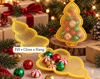 Fillable Baubles, Empty Christmas Tree Ornament, Holiday Decor, Gift tag, Stocking Fillers, Small gift