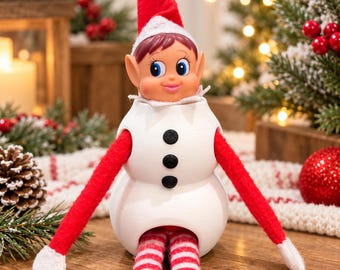 3D Printed Elf Snowman Prop, Elf Igloo, Funny Christmas Holder, Elf Arrival Prop, Return of the Elves, Naughty Elf Decoration