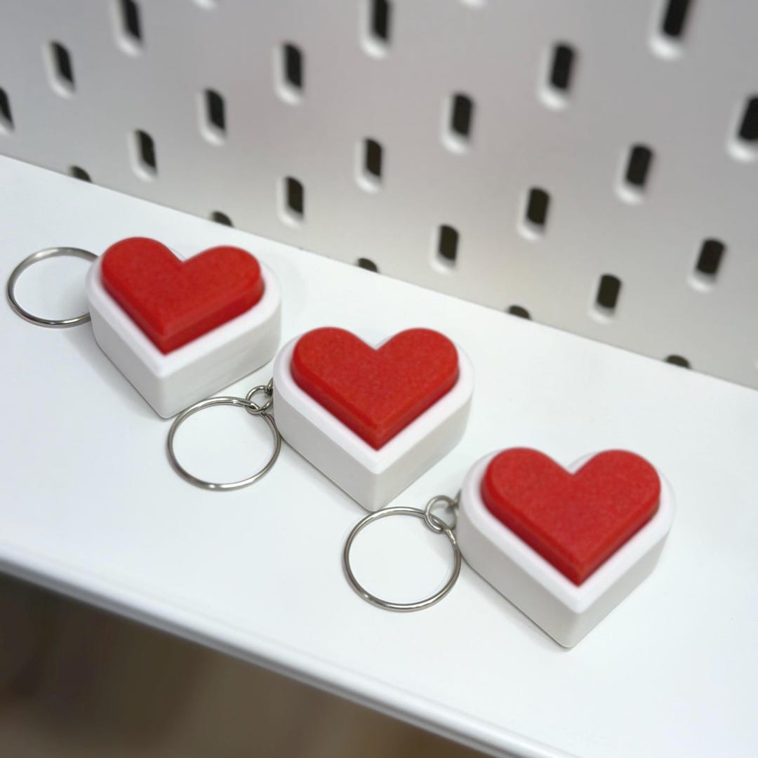 Heart Fidget Clicker, Stress-relieving Sensory Gift, Cute 3D Printed ...