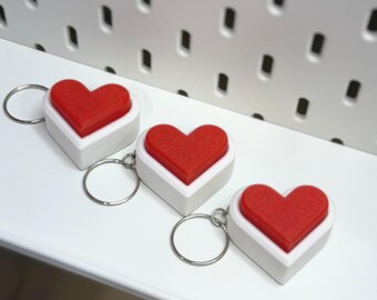 Heart Fidget Clicker, Stress-relieving sensory gift, Cute 3D Printed Toy, Stress Relief keyring and bag charm
