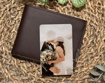 Personalised Metal Photo Wallet Insert Card, Custom Picture Gift For Him or Her, Mother's Day Gift, Birthday Gift, Double Sided print