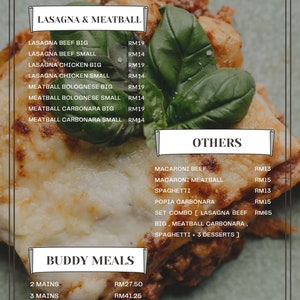 customize menu list for restaurants