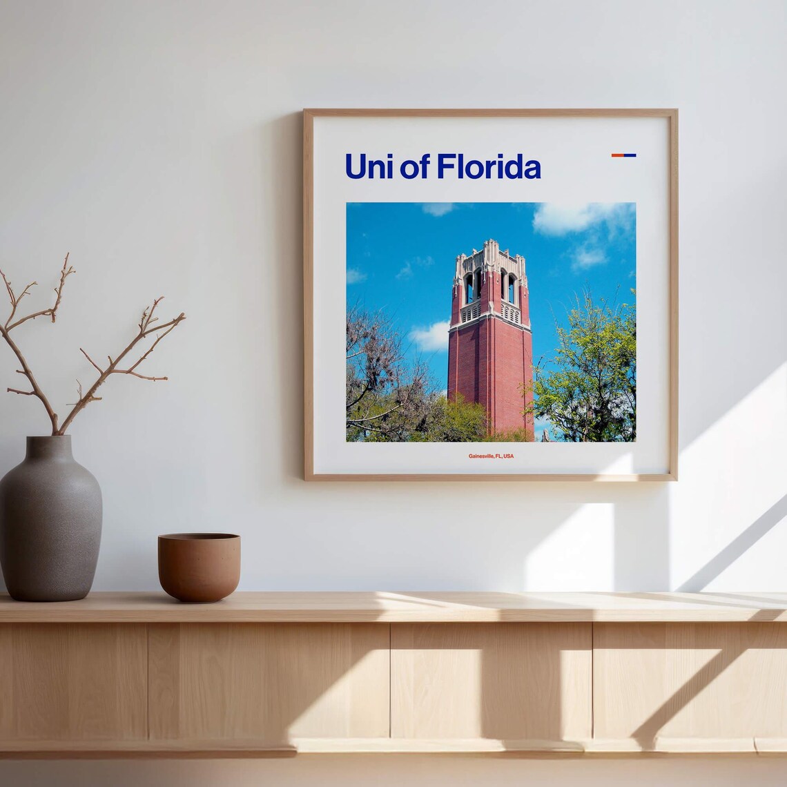 University of Florida Poster UF Wall Art, Florida Print, Gainesville