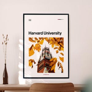 Harvard University Print: Modern Alumni Dorm Decor (Digital Download)