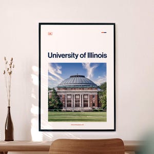 University of Illinois Poster – Illinois Print, Graduation Gift, College Wall Art, Digital Download, Alumni Gift, University Print