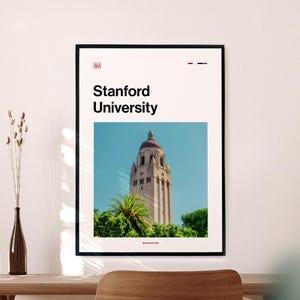 Stanford University Poster – Graduation Gift, College Wall Art, Digital Download, Alumni Printable, Minimalist University Print