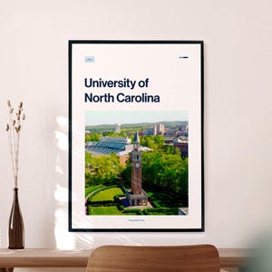 UNC Chapel Hill Poster: Minimalist North Carolina Art Print (Digital Download)