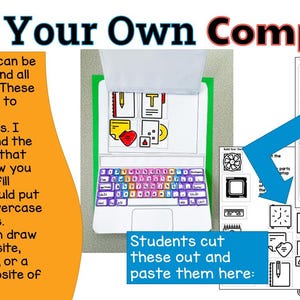 Paper Computer STEM Activity | Printable Laptop Craft (PDF Download) - Etsy