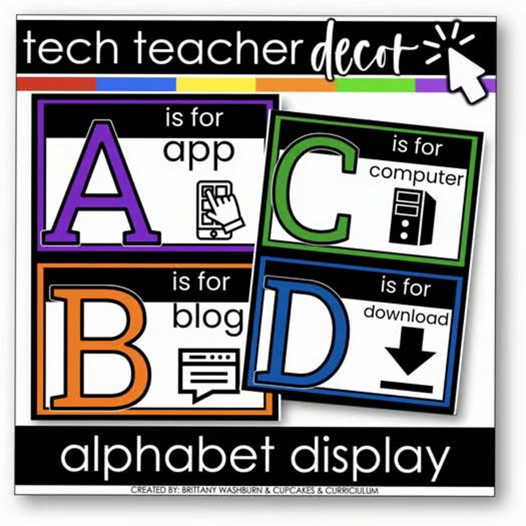 Technology Alphabet Line Posters | Tech-themed Classroom Alphabet ...