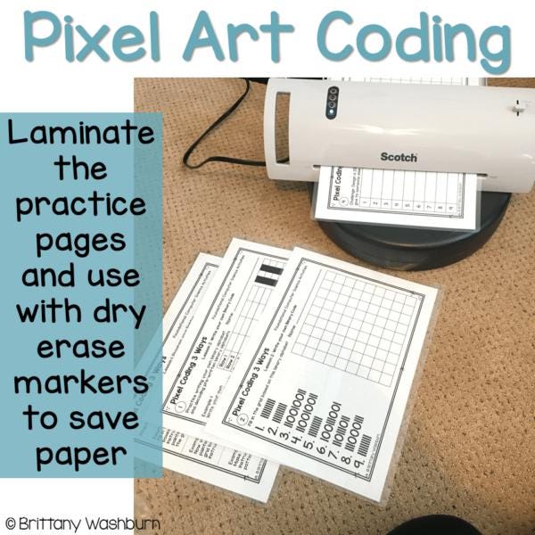 Pixel Art Coding Activities | Unplugged Computer Science Lessons ...