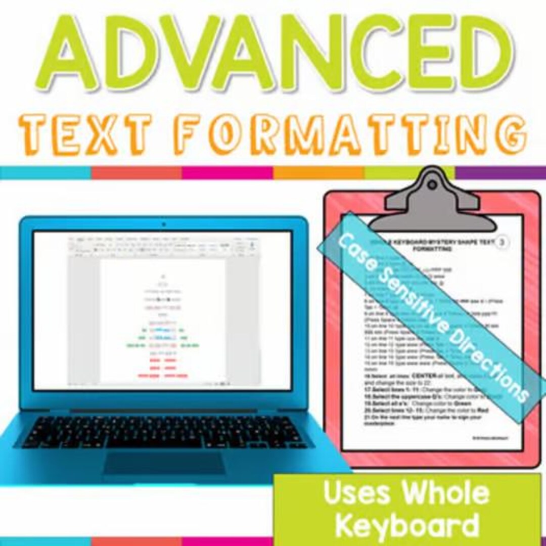 Advanced Keyboarding Text Formatting | Shift Key Typing Practice ...