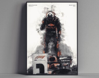 D Ricciardo 2018 Gran Premio Redbull de Mónaco - Fórmula 1 Póster