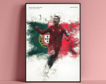 CR7 Portugal poster, Cristiano Ronaldo Portugal print