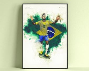 neymar brazil poster, Worldcup 2022,neymar jr