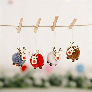 Christmas decorations reindeer set of 4 Christmas decoration tree pendants Christmas tree decorations pendants Christmas decorations Christmas tree pendants