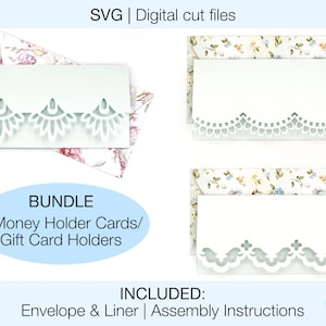 BUNDLE | Money Holder Card SVG | Gift Card Holder SVG | Digital Cut Files | Cricut Silhouette | Envelope and Liner Included|Instant Download