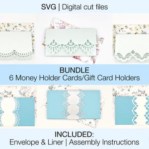BUNDLE | Money Holder Card SVG | Gift Card Holder SVG | Digital Cut Files | Cricut Silhouette | Envelope and Liner Included|Instant Download