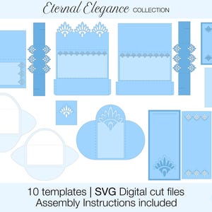 Hochzeitsfeier SVG Bundle | Geburtstag SVG bund | Digitale Schnittdateien | Menüvorlage | Einladungskarten | Grußkarten | Tischkarte