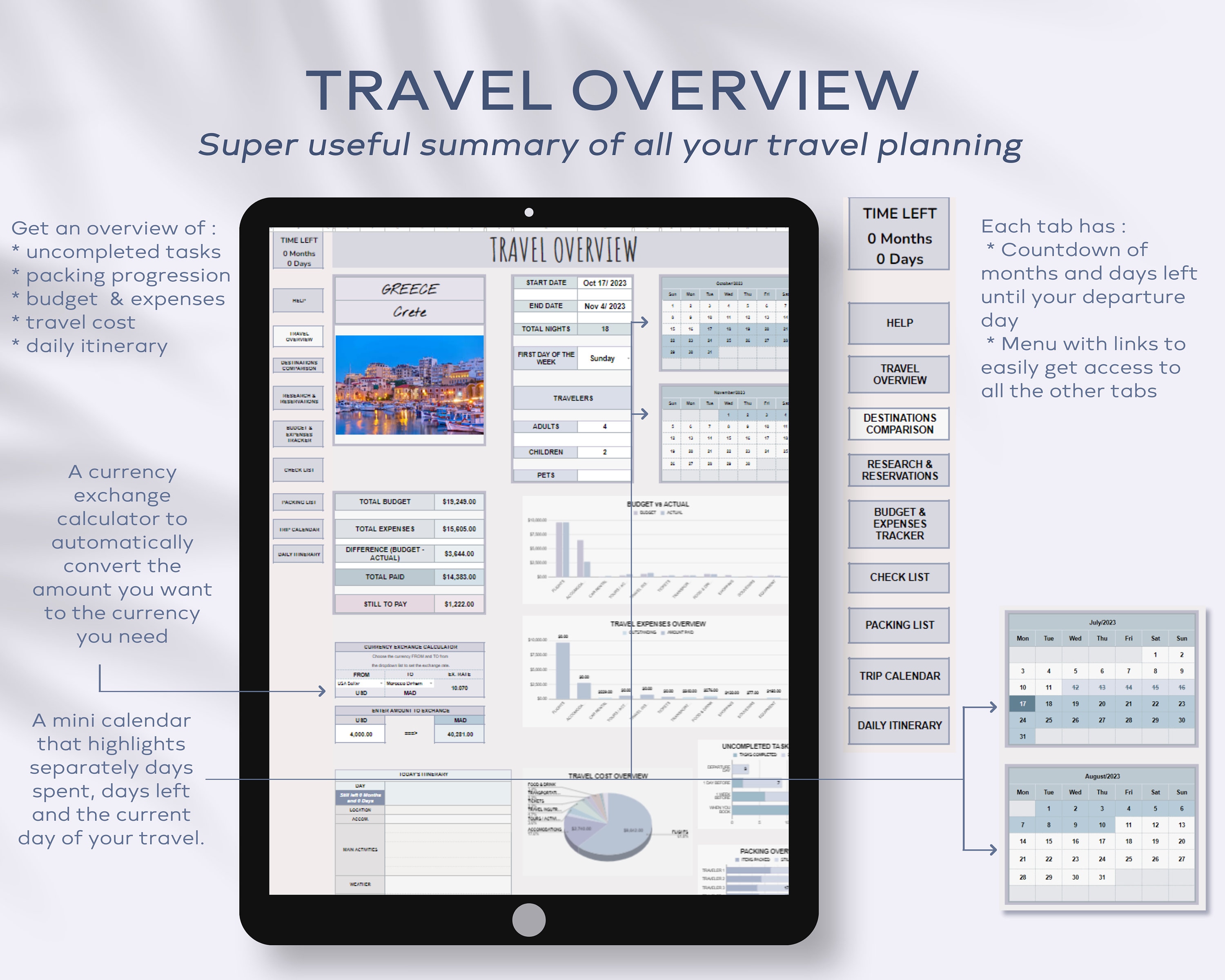 Vacation Budget Planner Template