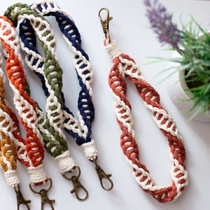 Macrame Wristlet | Twisted Macrame Keychain | Wristlet Keychain | Two colors Wristlet Keychain