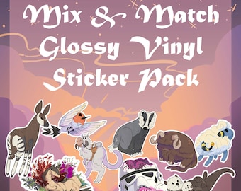 Mix & Match glossy vinyl sticker pack
