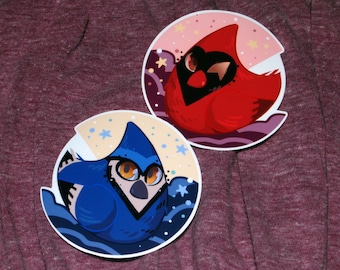 The Owl House Flapjack and Waffles glossy vinyl stickers