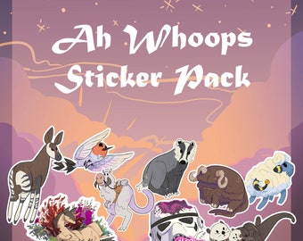 Ah whoops sticker pack