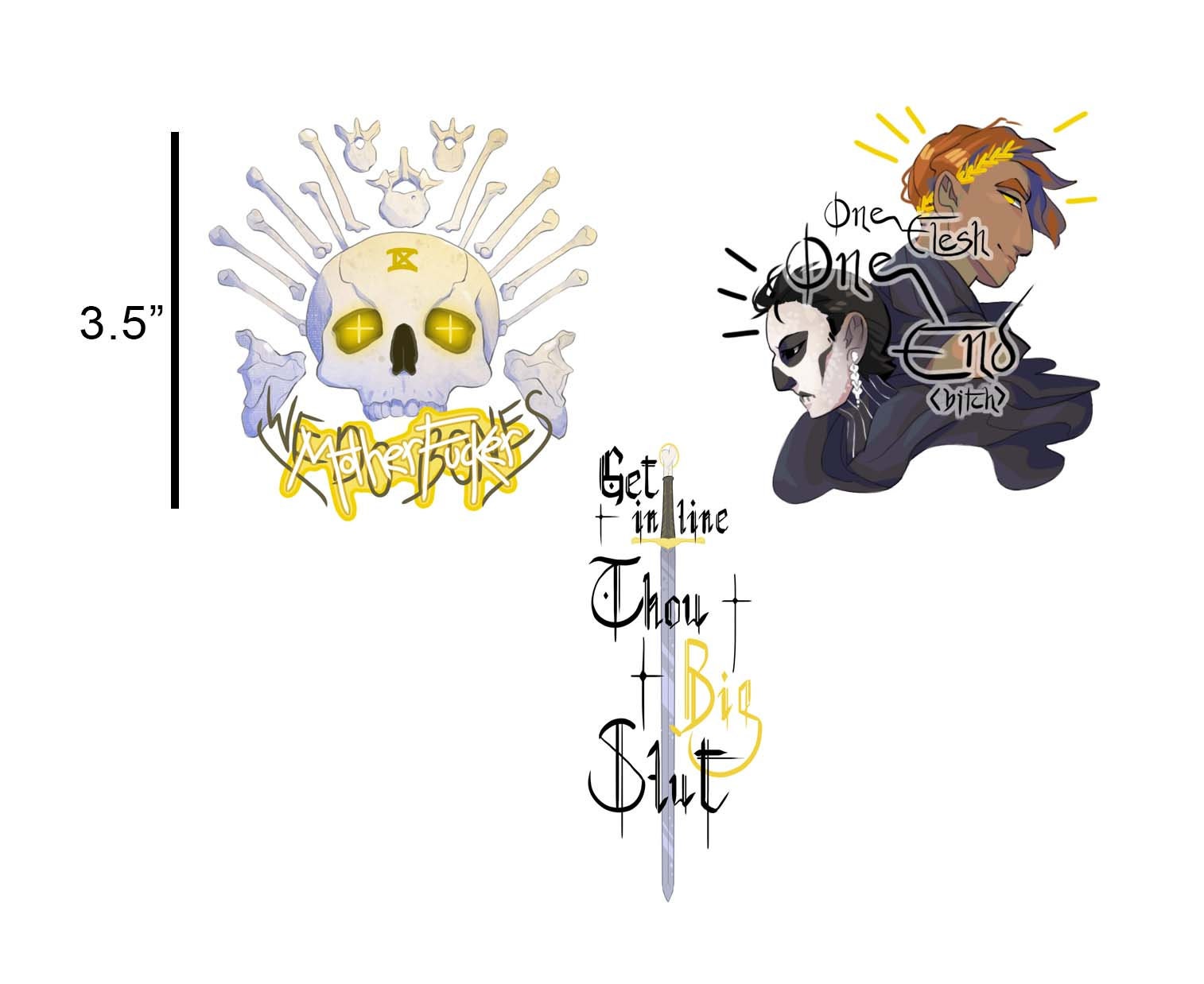 The Locked Tomb Griddlehark Quotes Glossy Vinyl Stickers Etsy