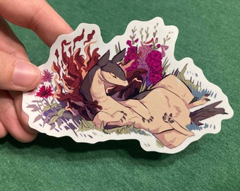 Glossy vinyl typhlosion sticker