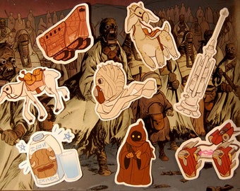 Star Wars Tatooine weatherproof matte sticker set