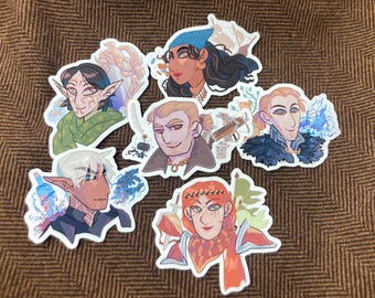 Dragon Age 2 companion weatherproof matte stickers