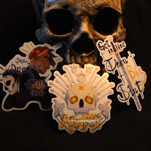 The Locked Tomb Griddlehark quotes glossy vinyl stickers