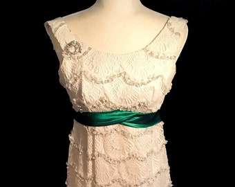 Vintage 1960s Empire Waisted Lace Dress