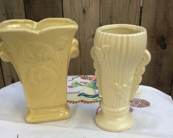 Vintage Art Deco USA Pottery Vases