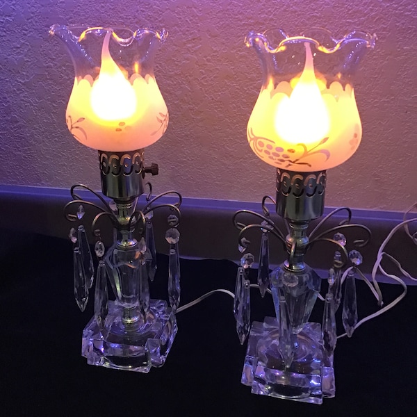 1950s Crystal Lamps Etsy