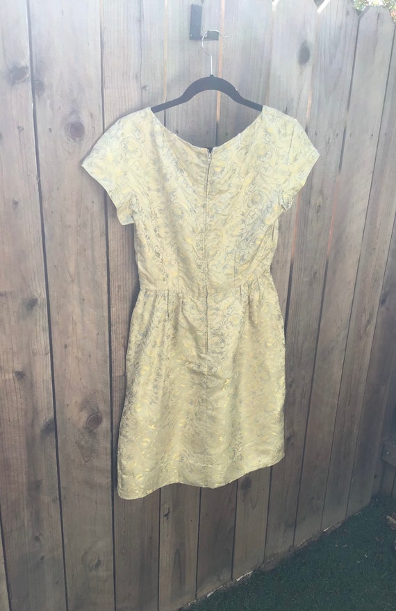 50's Chartreuse Dream Silk Wiggle Dress main image 0