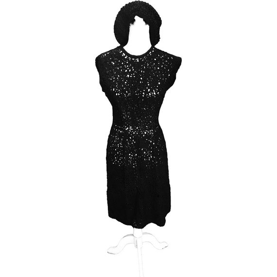 Vintage 1940s/50s Black Ribbon Dress - image 1