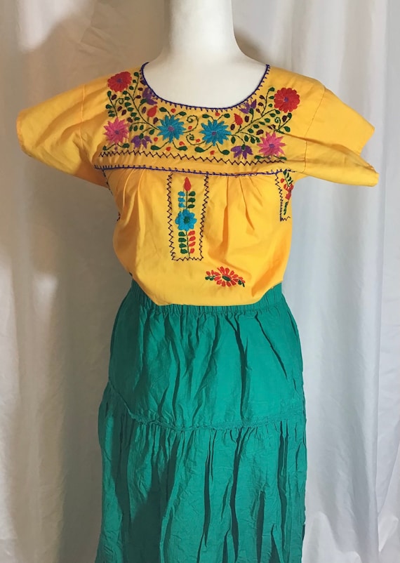 Vintage Oaxaca Embroidered Blouse