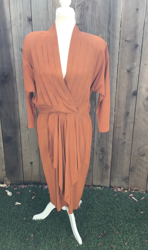 Retro/Vintage Rust Colored Dress