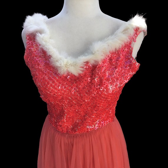 red sequin dress with fur Runaway The Label Nicola Faux Fur Hem Mini Dress in Red
